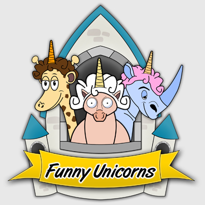 logo funny unicorns enriquefbrull marketing online