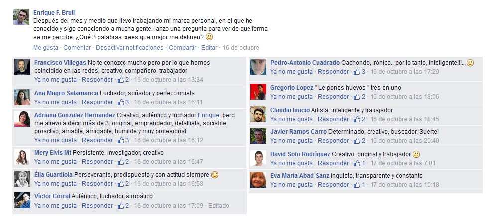 3 palabras que mejor me definen